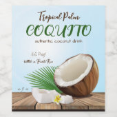Coquito Coconut Tropical Weinetikett (Einzelnes Label)