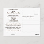 Coquito Coconut Tropisches Getränk Rezept Postkarte (Rückseite)