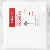 Coquito de Puerto Rico Rojo Rechteckiger Aufkleber (Tasche)