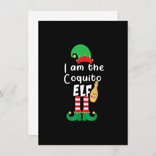 Coquito ELF Funny Puerto Rico Matching Christmas B Einladung (Vorne/Hinten)