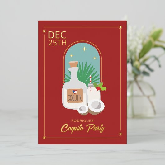 Coquito Feiertag - Einladung (Stehend vorne)