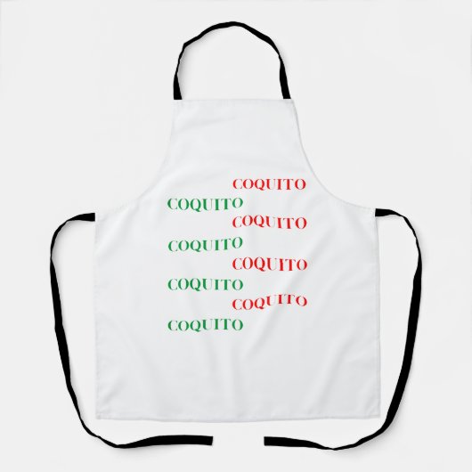 Coquito Grün und Rot Schürze (Vorderseite)
