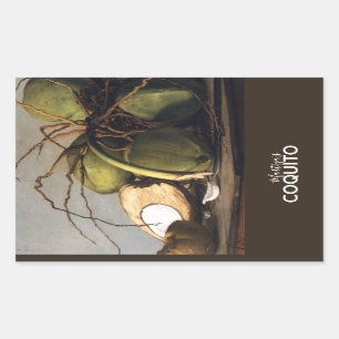 Coquito-Kokosnuss-Klassiker-Marketing Rechteckiger Aufkleber