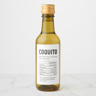 Coquito Nahrungsinformation Fakten Flaschenetikett Weinetikett
