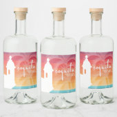 Coquito Palm Tree Set für Lebensmittel und Getränk Alkoholflaschenetikett (Flaschen)