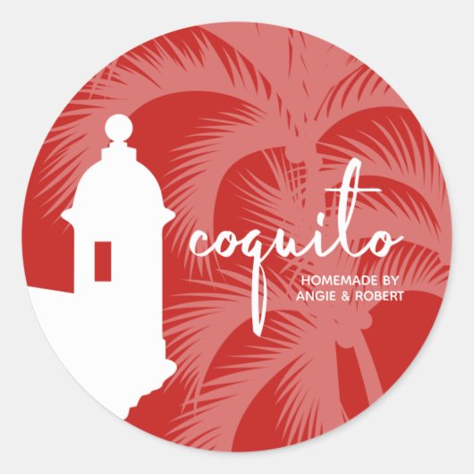 Coquito Palm Tree Sticker (Vorderseite)