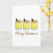 Coquito Puerto Rican Eggnog Drink Frohe Weihnachte Karte (Gelbe Blume)