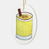 Coquito Puerto Rican Eggnog Drink Frohe Weihnachte Keramik Ornament (Links)