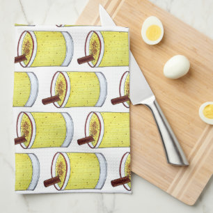 Coquito Puerto Rican Eggnog Rum Christmas Drink Geschirrtuch