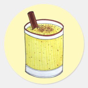 Coquito Puerto Rican Eggnog Rum Christmas Drink Runder Aufkleber