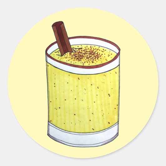 Coquito Puerto Rican Eggnog Rum Christmas Drink Runder Aufkleber (Vorderseite)