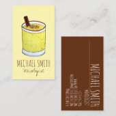 Coquito Puerto Rico Eggnog Barkeeper Mixologe Visitenkarte (Vorne/Hinten)