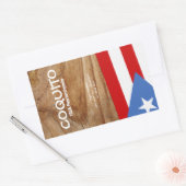 Coquito Puertorriqueno Flag Rechteckiger Aufkleber (Umschlag)