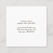 Coquito Quadratische Visitenkarte (Rückseite)