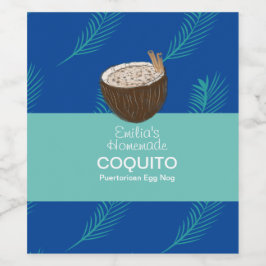 Coquito Recipe Drink Palmblättrig Kokospalme Weinetikett