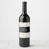 Coquito Recipe Drink Palmen Bäume Modernes Egg Nog Weinetikett (Vorderseite)