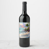 Coquito Recipe Egg Nog Drink Island Business Weinetikett (Vorderseite)