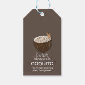 Coquito Rezept Drink Kokosnuss Ei Nog Geschenksmar Geschenkanhänger (Vorderseite)