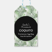 Coquito Rezept Drink Kokosnuss Eier Nog Palm Geschenkanhänger (Vorderseite)