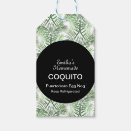 Coquito Rezept Drink Kokosnuss Eier Nog Palm Geschenkanhänger