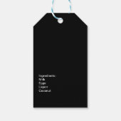 Coquito Rezept Drink Kokosnuss Eier Nog Palm Geschenkanhänger (Rückseite)