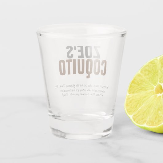 Coquito-rustikales modernes schnapsglas (Rückseite)