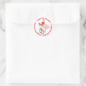 Coquito-Saison-Flaschenetikett Kleine Personalisie Runder Aufkleber (Tasche)