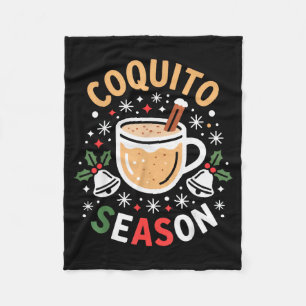 Coquito-Saison für Urlaubsfreunde und Weihnachten Fleecedecke