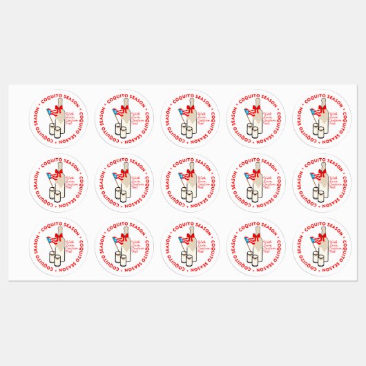 Coquito Season Bottle Label Personalize Text Etiketten (Blatt)