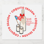 Coquito Season Liquor Bottle Labels Custom Text Alkoholflaschenetikett (Einzelnes Label)