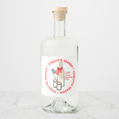 Coquito Season Liquor Bottle Labels Custom Text Alkoholflaschenetikett (Vorderseite)
