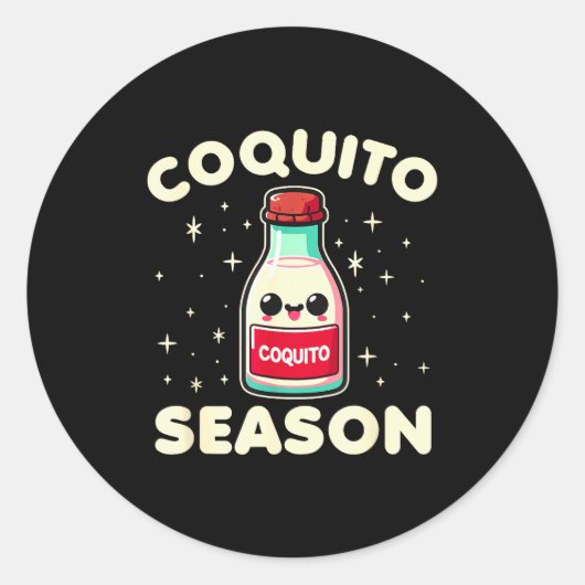 Coquito Season - Puerto Rican Coquito Christmas Runder Aufkleber (Vorderseite)