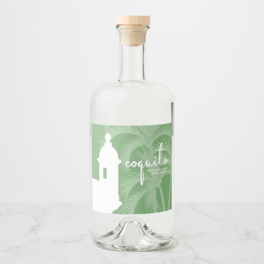 Coquito Set für Lebensmittel und Getränke Alkoholflaschenetikett (Vorderseite)