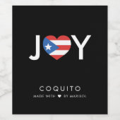 Coquito Set für Lebensmittel und Getränke Weinetikett (Einzelnes Label)