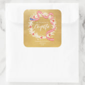 Coquito Weihnachtskrautsticker Quadratischer Aufkleber (Tasche)