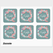 Coquito Weihnachtskrautsticker Quadratischer Aufkleber (Blatt)