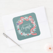Coquito Weihnachtskrautsticker Quadratischer Aufkleber (Umschlag)