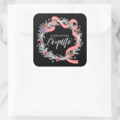 Coquito Weihnachtskrautsticker Quadratischer Aufkleber (Tasche)