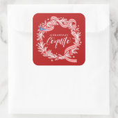 Coquito Weihnachtskrautsticker Quadratischer Aufkleber (Tasche)