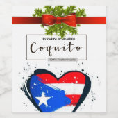 Coquito Weihnachtspackung Weinetikett (Einzelnes Label)