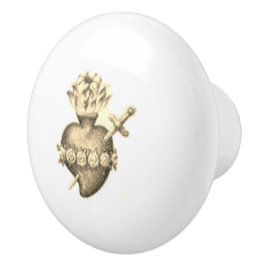 Cor Maria – Heart Mary – Herz Mariens – Vintage Keramikknauf