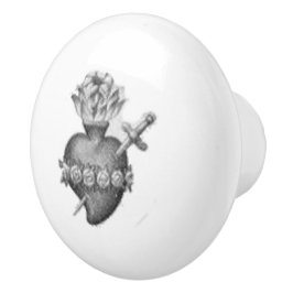 Cor Maria – Heart Mary – Herz Mariens – Vintage Keramikknauf