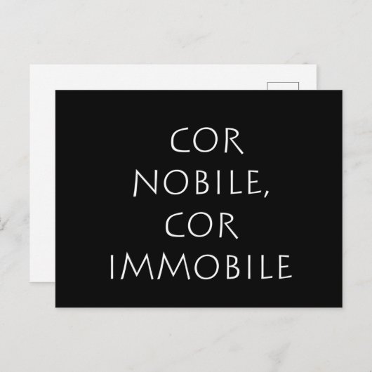 Cor nobile cimmobile postkarte (Vorne/Hinten)
