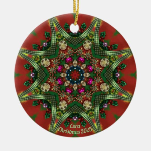 CORA ~ 3D CHRISTMAS Shades 2025 Keramik Ornament (Vorne)