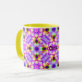 CORA ~ Blumenmuster für Ostern ~ Personalisiert Tasse (Vorderseite Links)