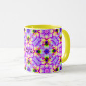 CORA ~ Blumenmuster für Ostern ~ Personalisiert Tasse (VorderseiteRechts)