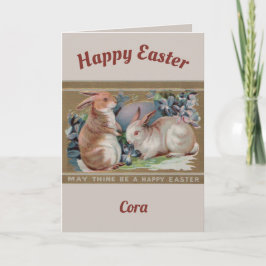 CORA ~ EASTER VINTAG ART ~ 2 Sweet Bunnies ~ Feiertagskarte