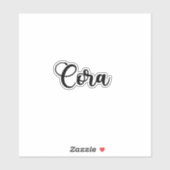 Cora Name - Handgeschriebene Kalligrafie Aufkleber (Blatt)