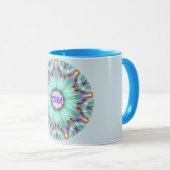 CORA ~ Personalisierte Paua Muschel Fraktal ~ Tasse (VorderseiteRechts)