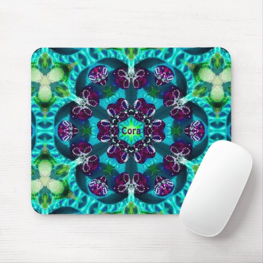 CORA ~ Sweet Glittery Pattern ~ Personalisiert ~ Mousepad (Mit Mouse)
